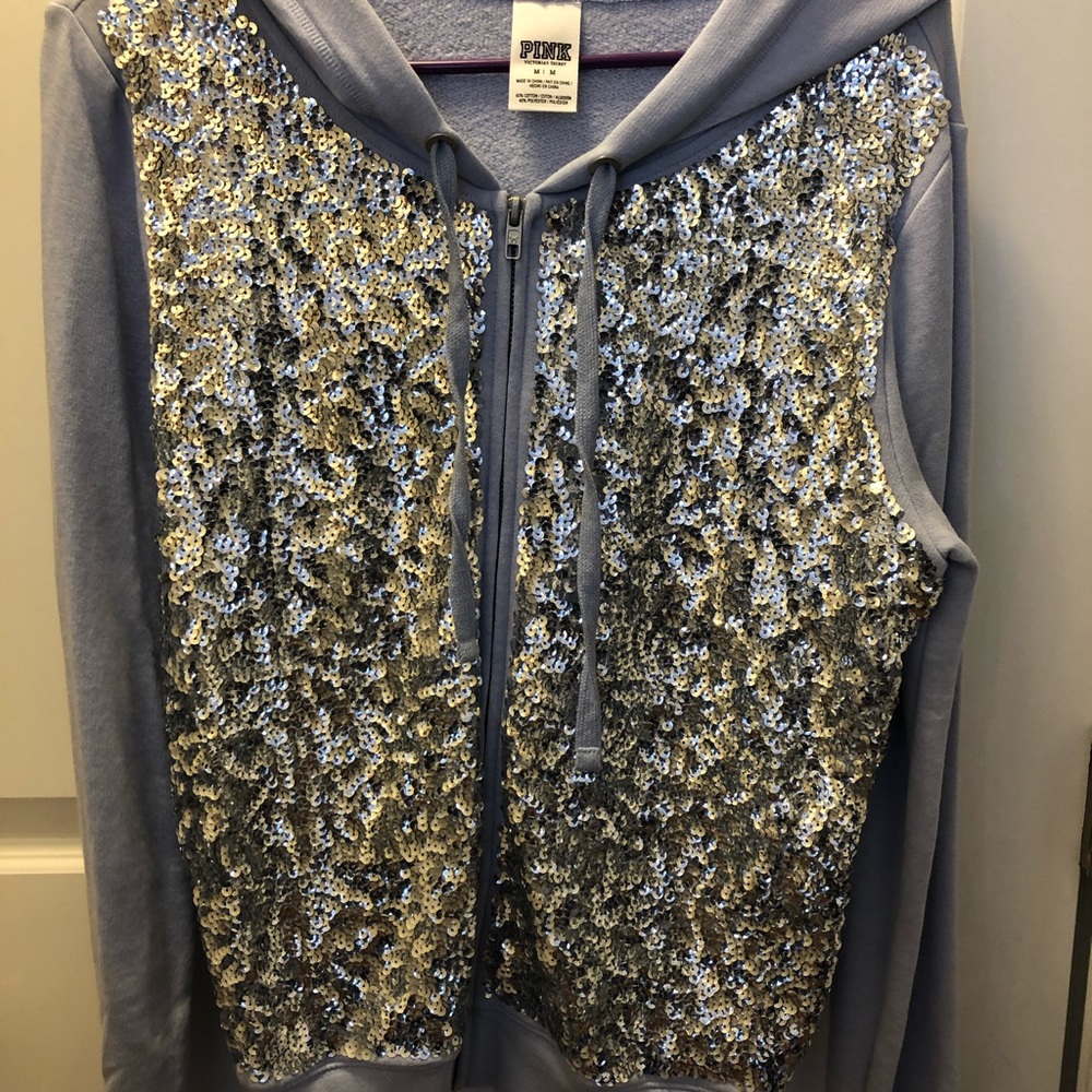 VS PINK sequin zip up